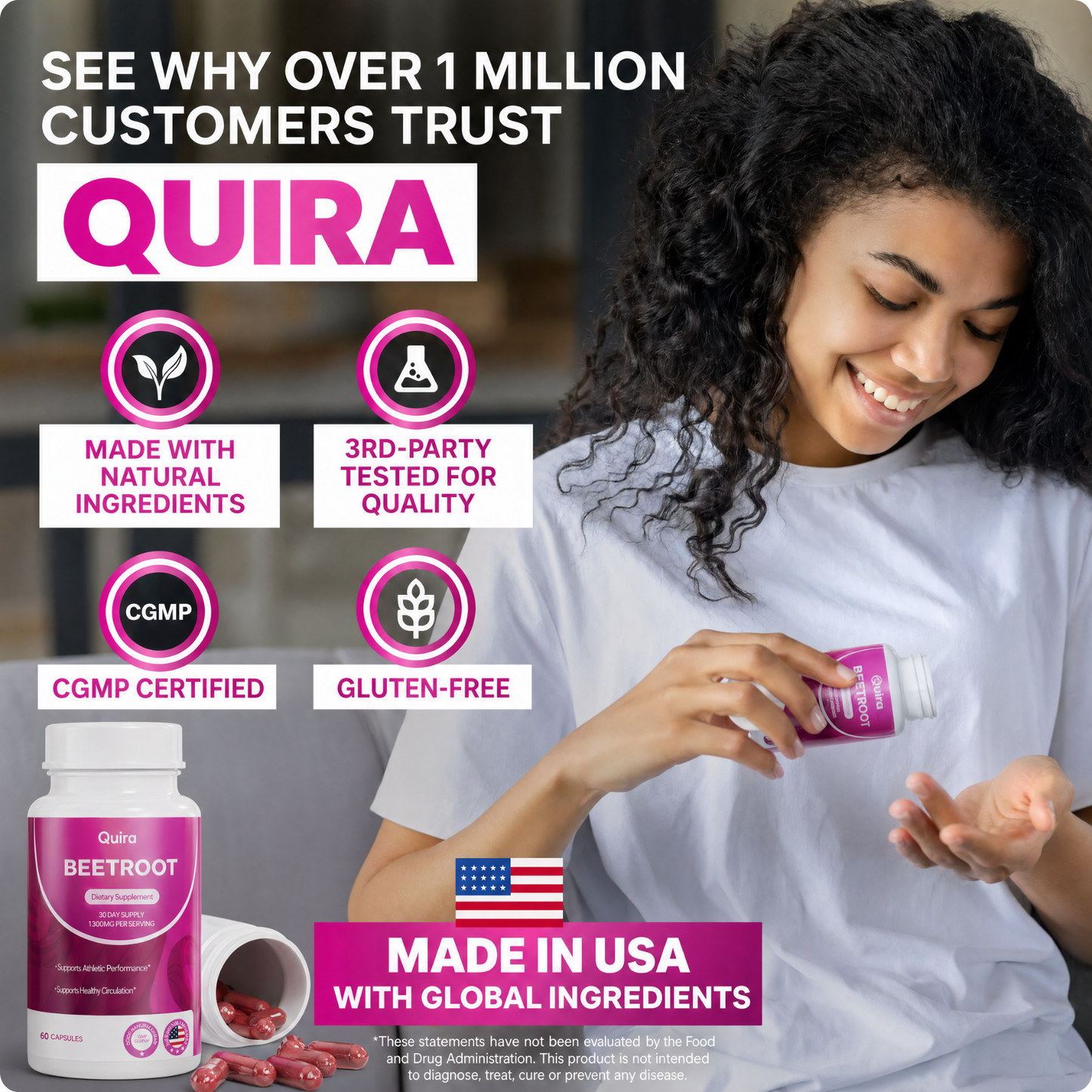 Quira Beetroot - 1300 MG of circulation support