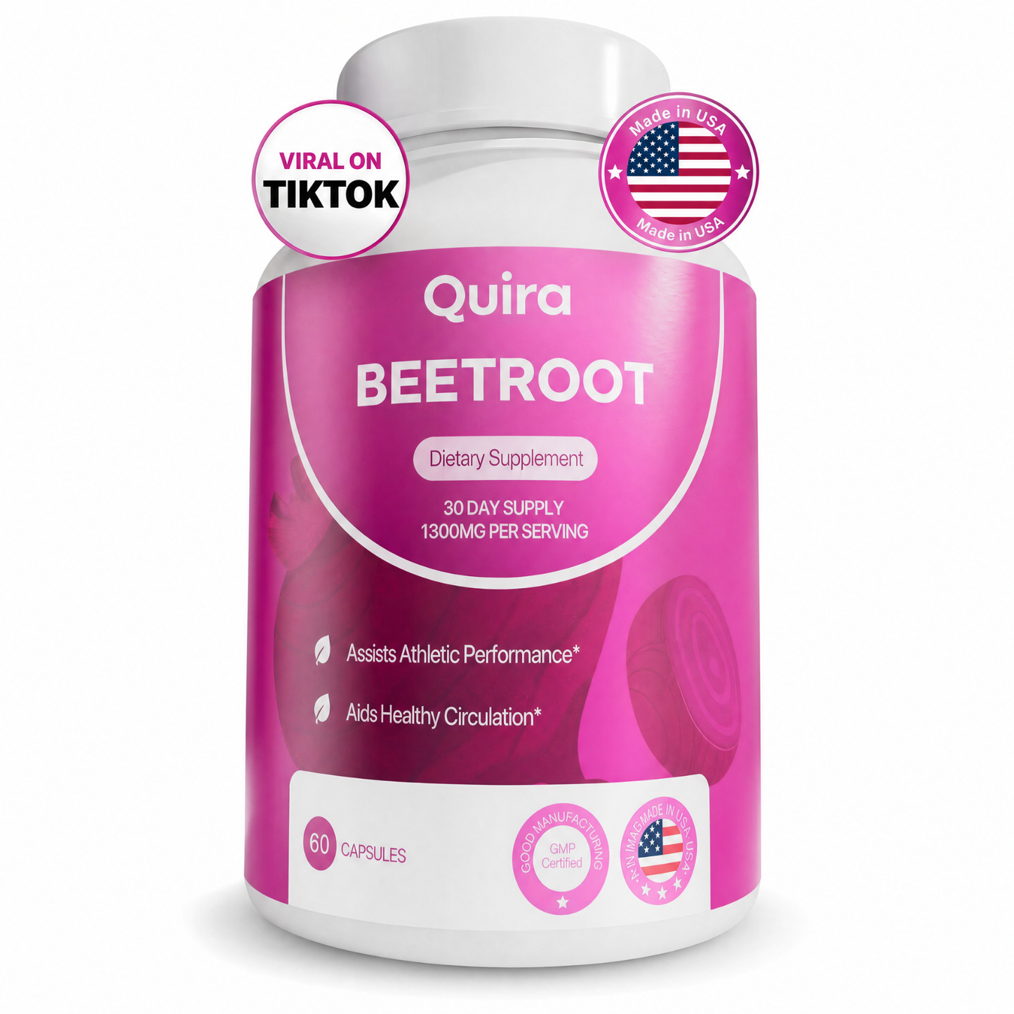 Quira Beetroot - 1300 MG of circulation support